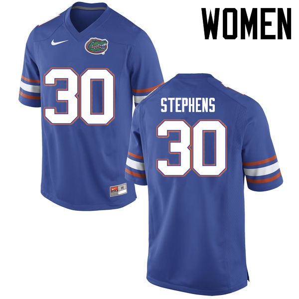 Florida Gators Women #30 Garrett Stephens College Football Jersey Blue
